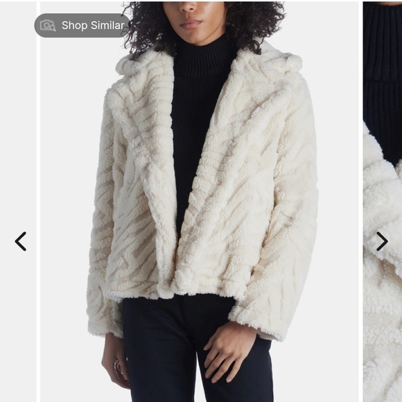 French Connection Bobby Borg Classic Cream Cropped Jacket - Picture 7 of 7